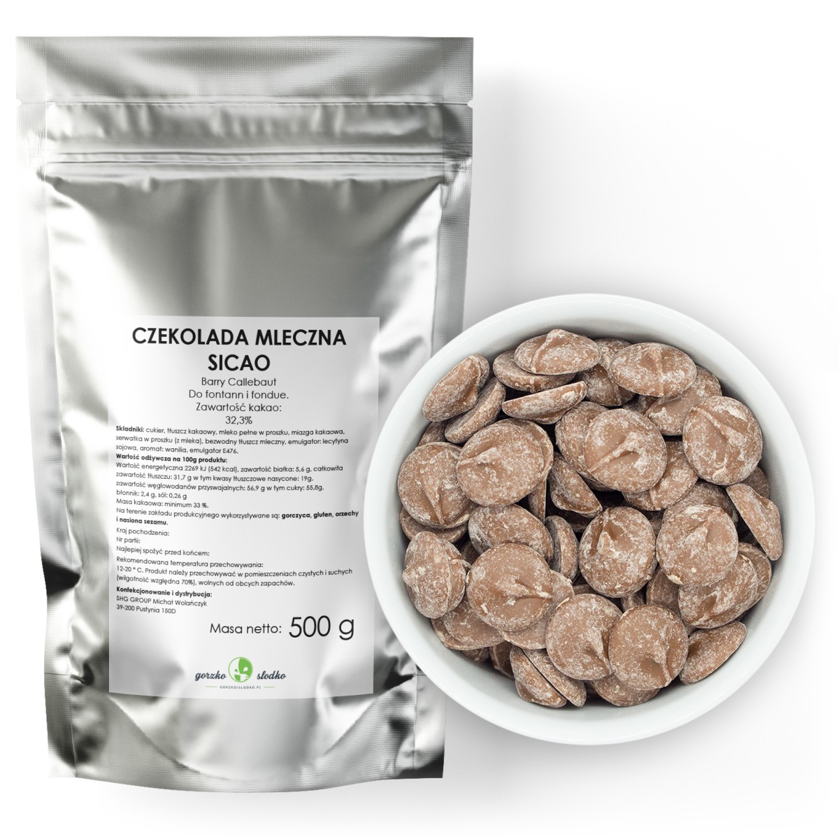 Czekolada mleczna kaletki